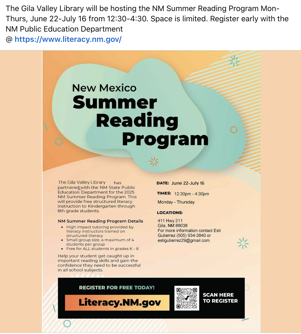 Summer Reading Program 2026