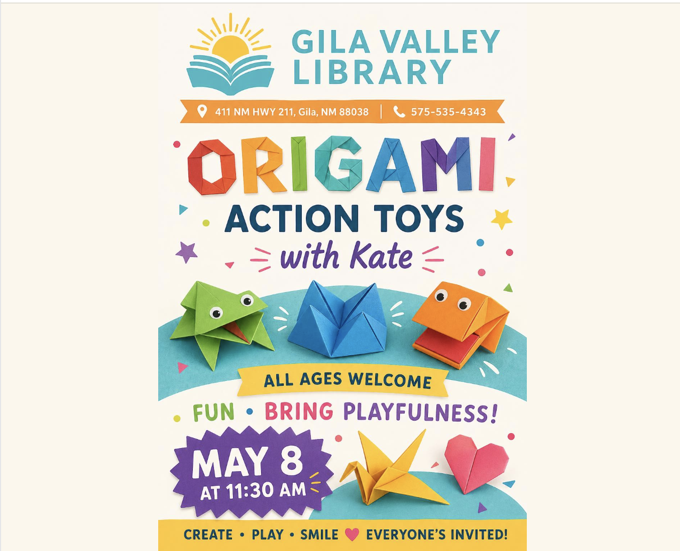 orgami action toys