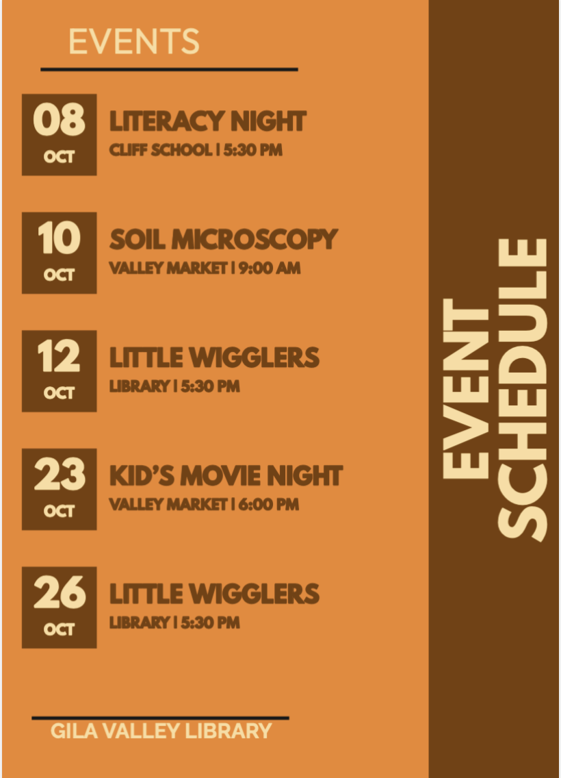 OCTOBER EVENTS